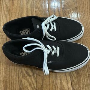 Vans Black Canvas Tie Shoes